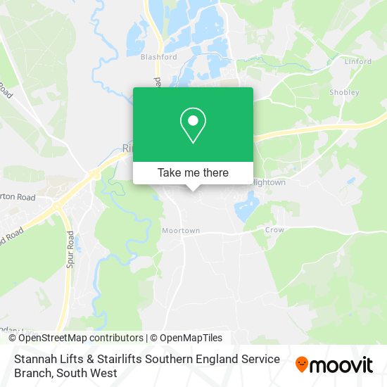 Stannah Lifts & Stairlifts Southern England Service Branch map
