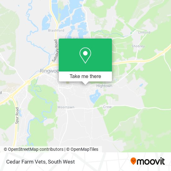 Cedar Farm Vets map