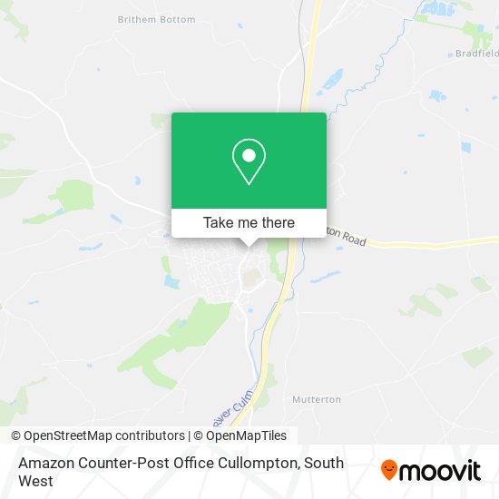 Amazon Counter-Post Office Cullompton map