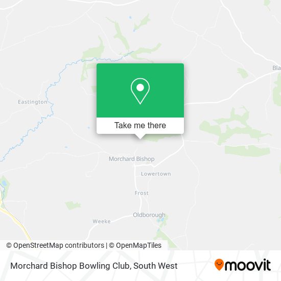 Morchard Bishop Bowling Club map