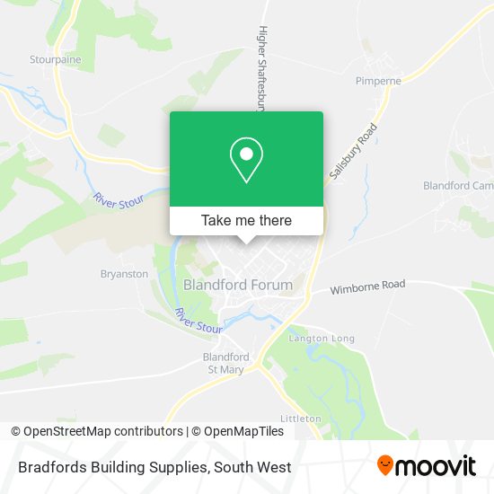 Bradfords Building Supplies map