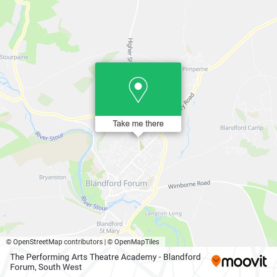 The Performing Arts Theatre Academy - Blandford Forum map