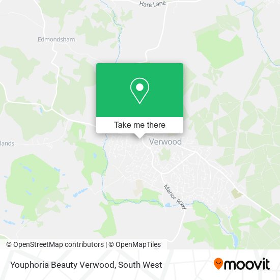 Youphoria Beauty Verwood map
