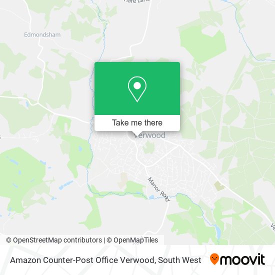 Amazon Counter-Post Office Verwood map