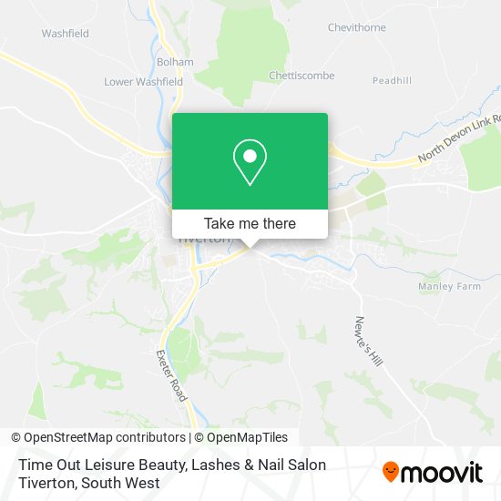 Time Out Leisure Beauty, Lashes & Nail Salon Tiverton map