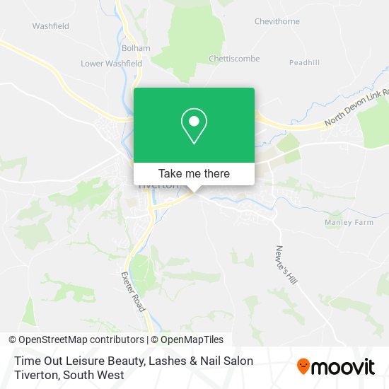 Time Out Leisure Beauty, Lashes & Nail Salon Tiverton map