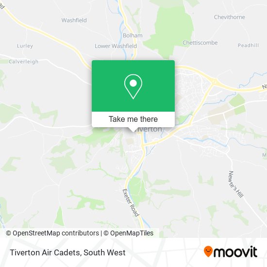 Tiverton Air Cadets map