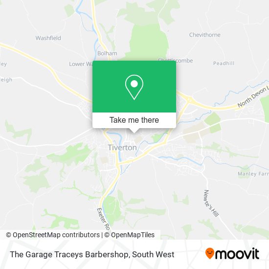 The Garage Traceys Barbershop map