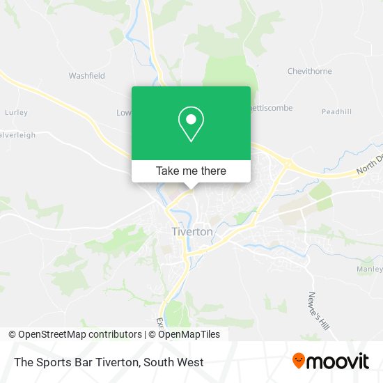 The Sports Bar Tiverton map