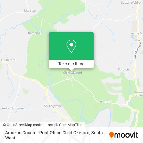 Amazon Counter-Post Office Child Okeford map