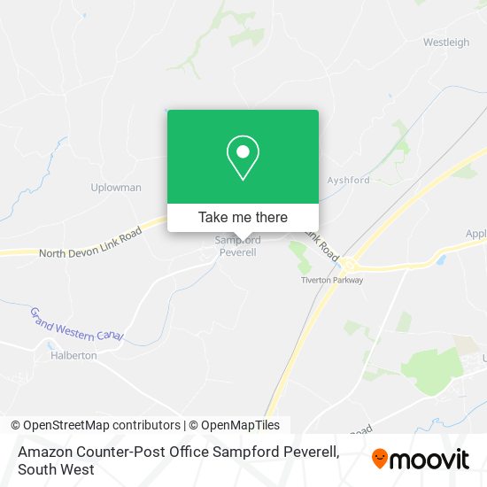 Amazon Counter-Post Office Sampford Peverell map