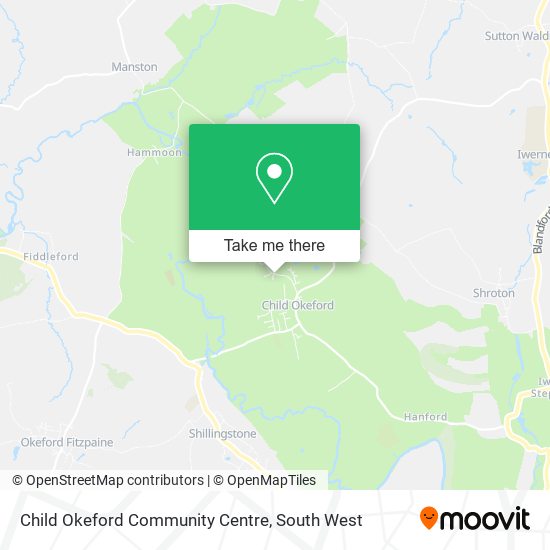 Child Okeford Community Centre map