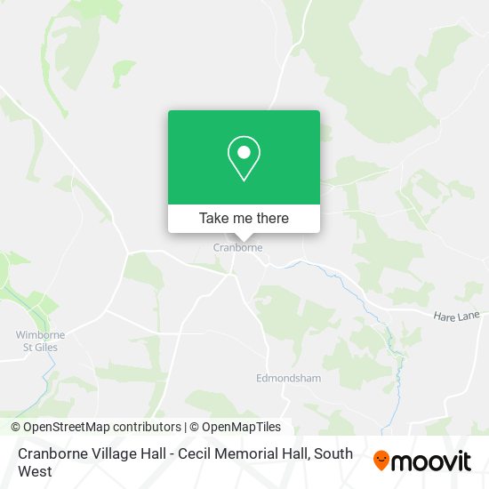 Cranborne Village Hall - Cecil Memorial Hall map