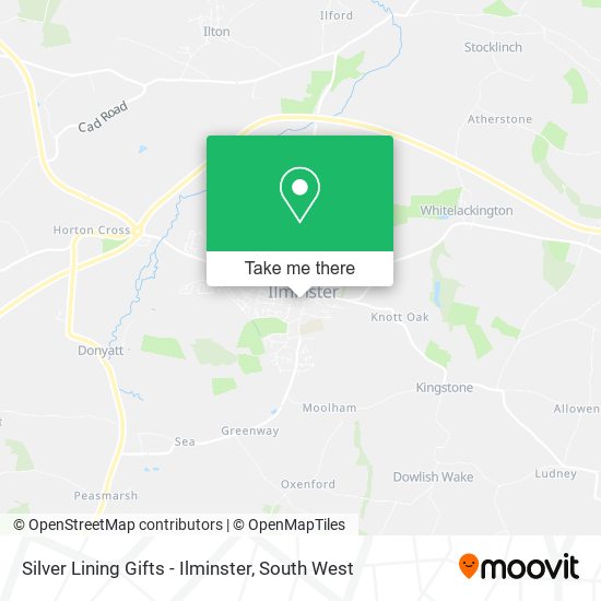 Silver Lining Gifts - Ilminster map
