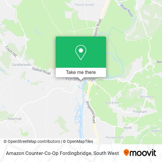 Amazon Counter-Co-Op Fordingbridge map