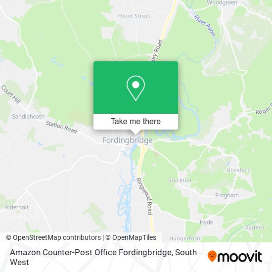 Amazon Counter-Post Office Fordingbridge map