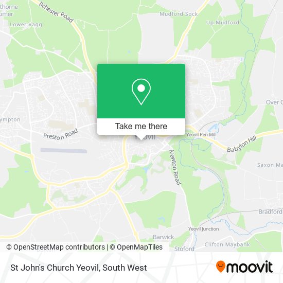 St John's Church Yeovil map