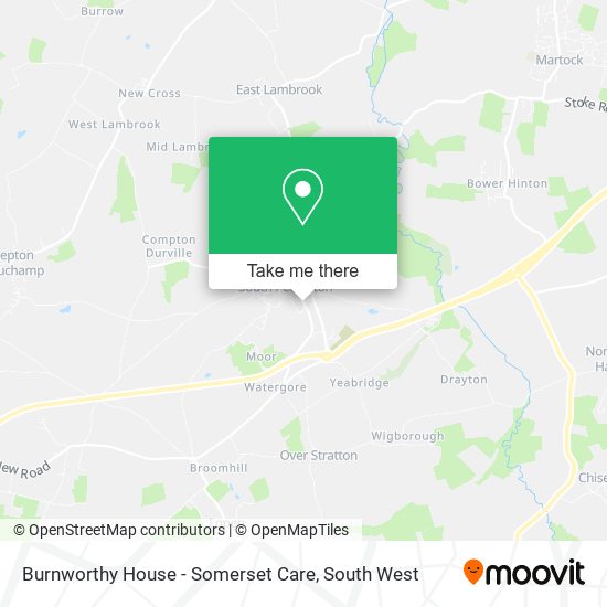 Burnworthy House - Somerset Care map