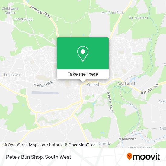 Pete's Bun Shop map