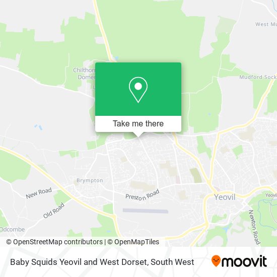 Baby Squids Yeovil and West Dorset map