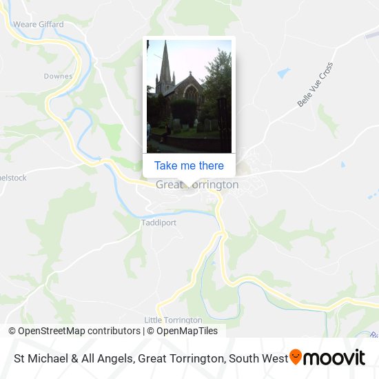 St Michael & All Angels, Great Torrington map