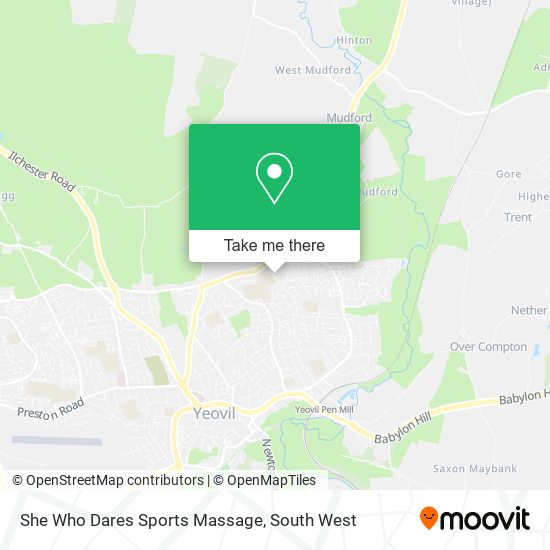 She Who Dares Sports Massage map