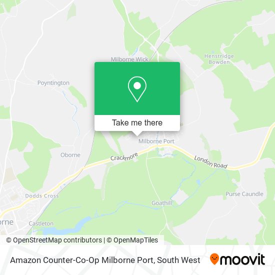 Amazon Counter-Co-Op Milborne Port map