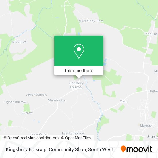 Kingsbury Episcopi Community Shop map