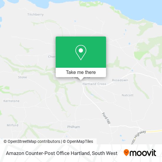 Amazon Counter-Post Office Hartland map