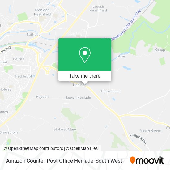 Amazon Counter-Post Office Henlade map