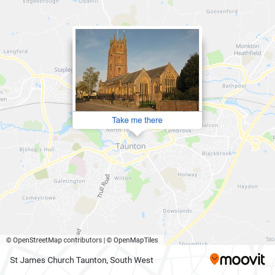 St James Church Taunton map