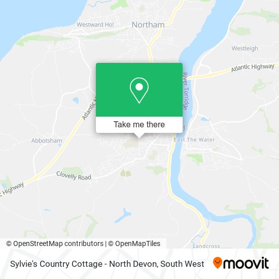 Sylvie's Country Cottage - North Devon map