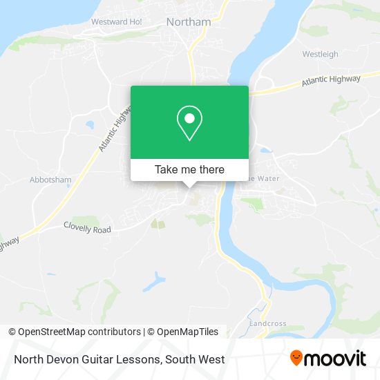 North Devon Guitar Lessons map