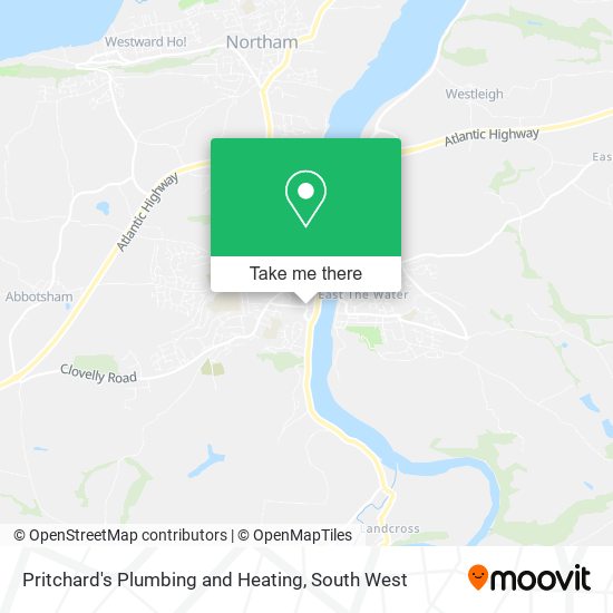 Pritchard's Plumbing and Heating map