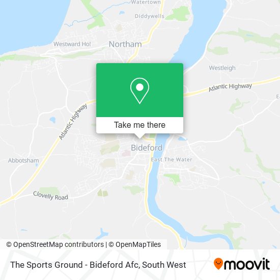 The Sports Ground - Bideford Afc map