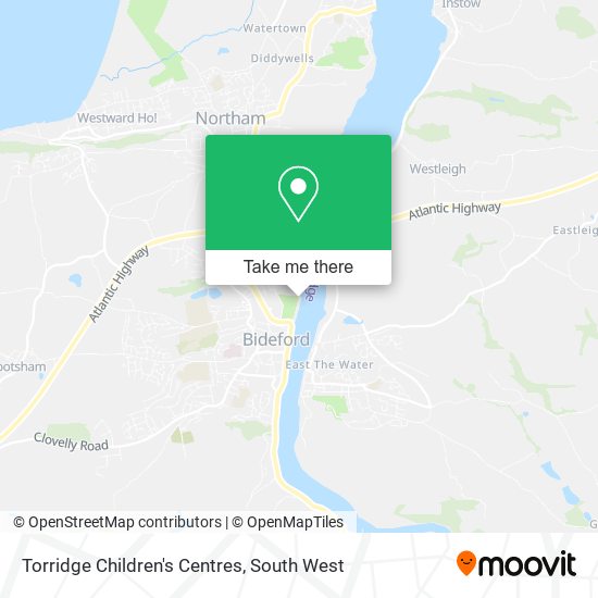 Torridge Children's Centres map