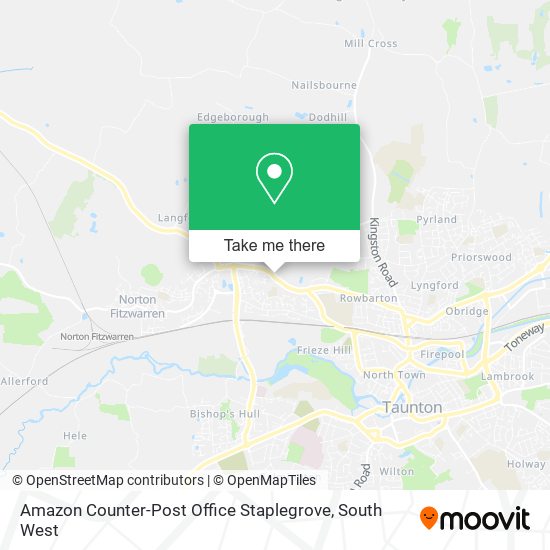 Amazon Counter-Post Office Staplegrove map