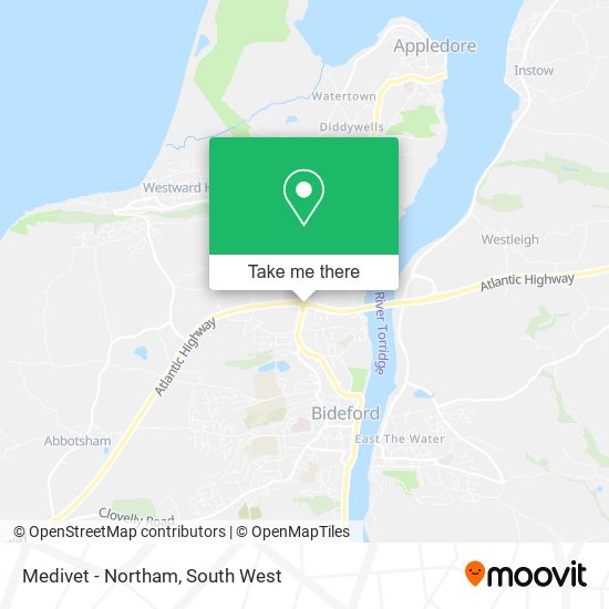 Medivet - Northam map
