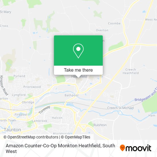 Amazon Counter-Co-Op Monkton Heathfield map