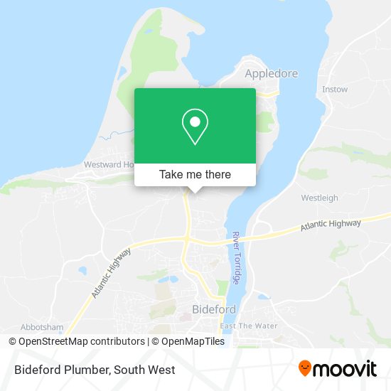 Bideford Plumber map