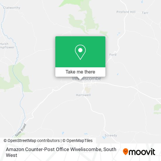 Amazon Counter-Post Office Wiveliscombe map