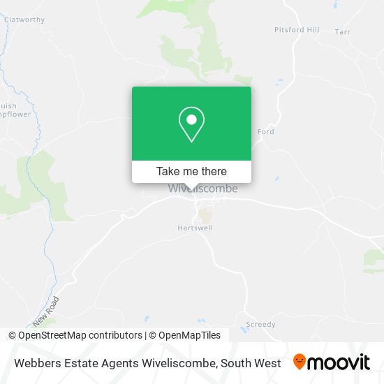 Webbers Estate Agents Wiveliscombe map