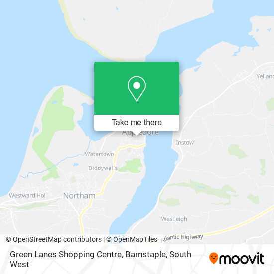 Green Lanes Shopping Centre, Barnstaple map