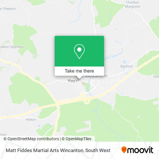 Matt Fiddes Martial Arts Wincanton map