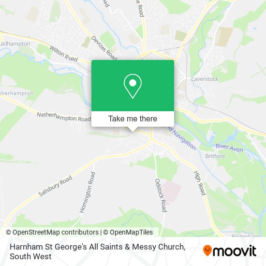 Harnham St George's All Saints & Messy Church map