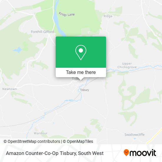 Amazon Counter-Co-Op Tisbury map