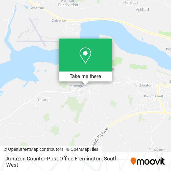 Amazon Counter-Post Office Fremington map
