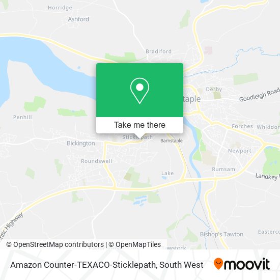 Amazon Counter-TEXACO-Sticklepath map