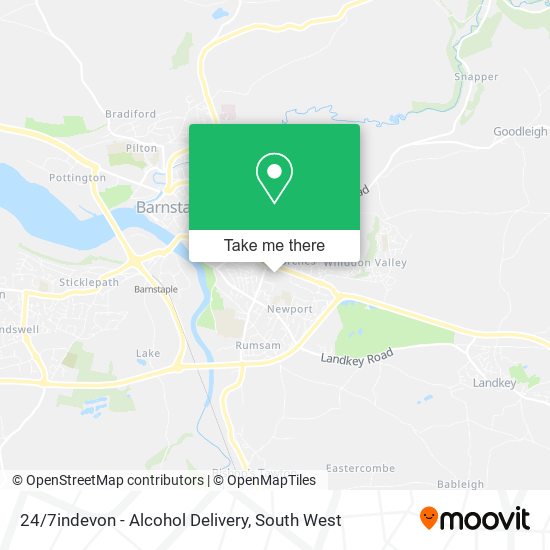 24/7indevon - Alcohol Delivery map