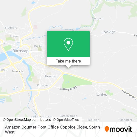 Amazon Counter-Post Office Coppice Close map